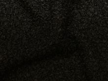 Bouclé Mantelstoff  - uni - schwarz