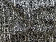 Tweed Wollstoff  - grau - schwarz
