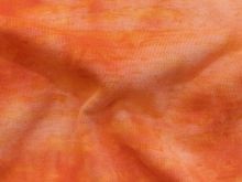 Jersey mit Ausbrenner - Batik - orange