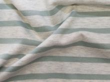 Jersey mit Streifen - merliert - grau - mint