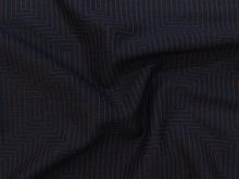 Premium Wäschejersey – Geometrisches Muster – Dunkelblau