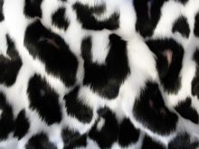 Fellimitat Kunstpelz - Animalprint - weiß - schwarz