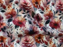 Jersey Viskose Digitaldruck - Blümchen - weiß - rosa