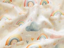 Softshell Digitaldruck - Regenbögen - beige