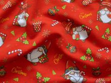Leicht angerauter Sweat Swafing Holly - Weihnachtszwerge - rot