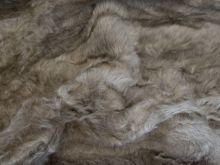 Fellimitat Kunstpelz - Zottel - grau - beige