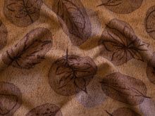 French Terry Swafing - Autumn Leaves & Dots by Christiane Zielinski - Blätter - braun