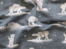 Angerauter Sweat Swafing - Eisbären - Rauchblau