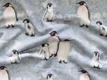 Angerauter Sweat Swafing - Pinguine - Hellblau