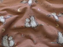 French Terry Swafing Forest Friends by Christiane Zielinski - Eulen - braun