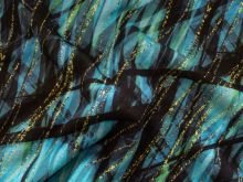 Alpenfleece Swafing Isla - grafische Linien - türkis