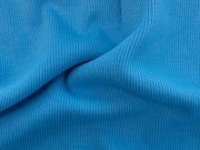 Geripptes Bündchen im Schlauch - uni - blau