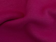 Geripptes Bündchen im Schlauch - uni - fuchsia