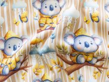 Softshell Digitaldruck - süße Koalas - beige