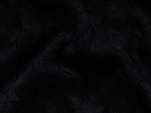 Strickstoff Big Knit mit Zopfmuster - 370 gr/qm - schwarz