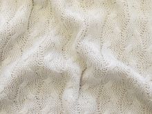Strickstoff Big Knit mit Zopfmuster - 370 gr/qm - helles beige