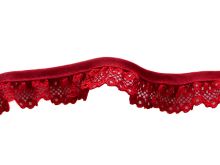 Spitzen- Rüsche 20 mm - uni - rot