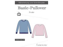Papier-Schnittmuster Fadenkäfer - Basic-Pullover - Kinder