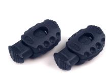 2 ovale Kordelstopper - 20 x 30 mm - für Kordeln mit max. 6 mm Durchmesser - marine
