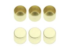 Nahaufnahme von Kordelenden 10mm - 6 Stück - silber