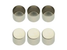 Nahaufnahme von Kordelenden 10mm - 6 Stück - silber
