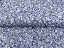 Single Interlock - Tulpen - indigoblau