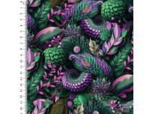 Baumwolle Jersey Stoff Digitaldruck - Tropical 3D - Grün