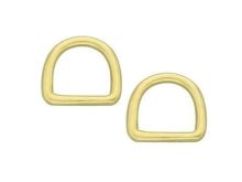 Nahaufnahme von Halbrundringe / D-Ringe Metall - 2 Stück ca. 20 mm - gold 