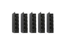 Endstücke Metall - 25 mm -  5 Stück - schwarz