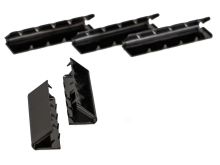 Endstücke Metall - 40 mm -  5 Stück - schwarz