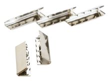 Endstücke Metall - 40 mm -  5 Stück - silber