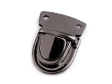 Steckverschluss / Mappenschloss 1 Stk. ca. 30 x 39 mm - nickel-schwarz