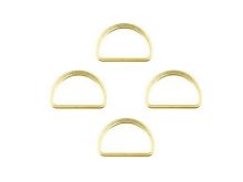 D- Ringe  Metall - 25 mm -  4 Stück - gold