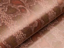 Elastisches Struktur Lederimitat Milliblu´s - Schlangenmuster - rot/braun