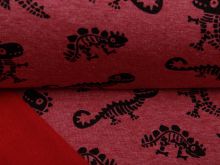 Alpenfleece Melange - Knochige Dinos - meliert beere