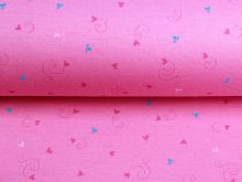 Jersey - romantische mini Herzen - rosa