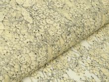 Italienische Hochwertige Spitze PANEL ca. 160 cm x 140 cm - Florales-Muster - gelb