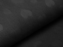Jacquard in Waffeloptik - Herzen - schwarz