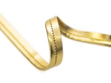 Paspelband Biese aus Kunstleder ca. 10 mm - metallic champagner 