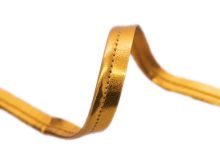 Paspelband Biese aus Kunstleder ca. 10 mm - metallic kupferfarben