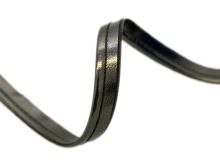 Paspelband Biese aus Kunstleder ca. 10 mm - metallic braun