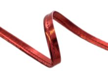 Paspelband Biese aus Kunstleder ca. 10 mm - metallic rot