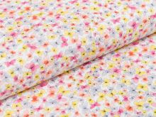 Webware Baumwolle Popeline Digitaldruck  - Schmetterlinge- gelb/pink