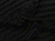 Jersey Ottoman Querrippe - uni - nachtschwarz