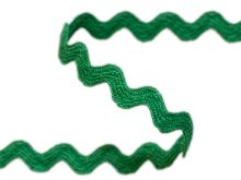 Bogenlitze Zackenlitze hochwertige Baumwolle - ca. 10 mm - uni grasgrün