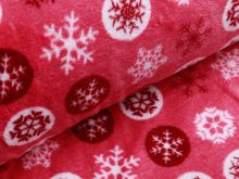 Wellnessfleece - Eiskristalle - pink