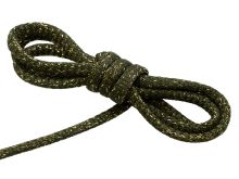 Runde Kordel / Band mit Glitzerfäden für Hoodie / Kapuze 7 mm - olive