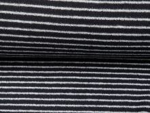Frottee - feine Streifen - antharzit