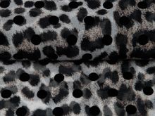 Webware Chiffon Crepé - Animalprint - pastellgrau