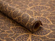 Kork Coupon ca. 50 cm x 65 cm - gemustertes Herbstlaub